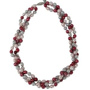 Imperial Deltah NWT 18" Baroque Multi Color Cultured Pearl Necklace 3 Strand